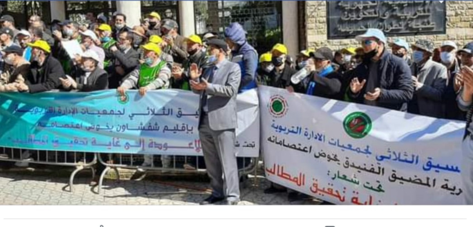 التنسيق الثلاثي للجمعيات المهنية للإدارة التربوية يخوض اعتصاما جهويا بالأكاديمية الجهوية طنجة تطوان الحسيمة التنسيق الثلاثي للجمعيات المهنية للإدارة التربوية يخوض اعتصاما جهويا بالأكاديمية الجهوية طنجة تطوان الحسيمة