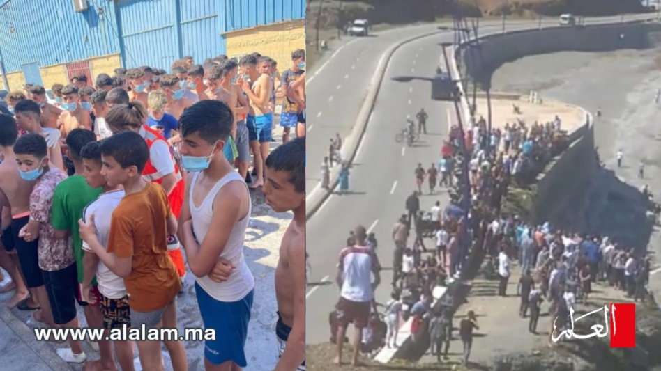 الفنيدق.. أمواج بشرية في اتجاه المدينة المحتلة سبتة الفنيدق.. أمواج بشرية في اتجاه المدينة المحتلة سبتة