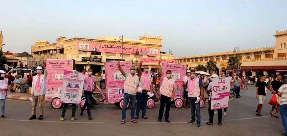 بالصور.. حزب الاستقلال بوجدة يقود حملة انتخابية منظمة وأنيقة