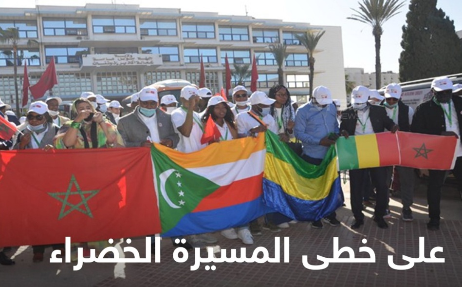 قافلة "الخريجون الدوليون بالمغرب" على خطى المسيرة الخضراء تحط الرحال بالداخلة قافلة "الخريجون الدوليون بالمغرب" على خطى المسيرة الخضراء تحط الرحال بالداخلة