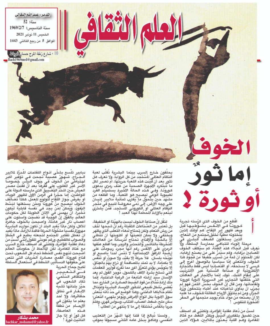 الخوف إما ثورٌ أو ثورة ! الخوف إما ثورٌ أو ثورة !