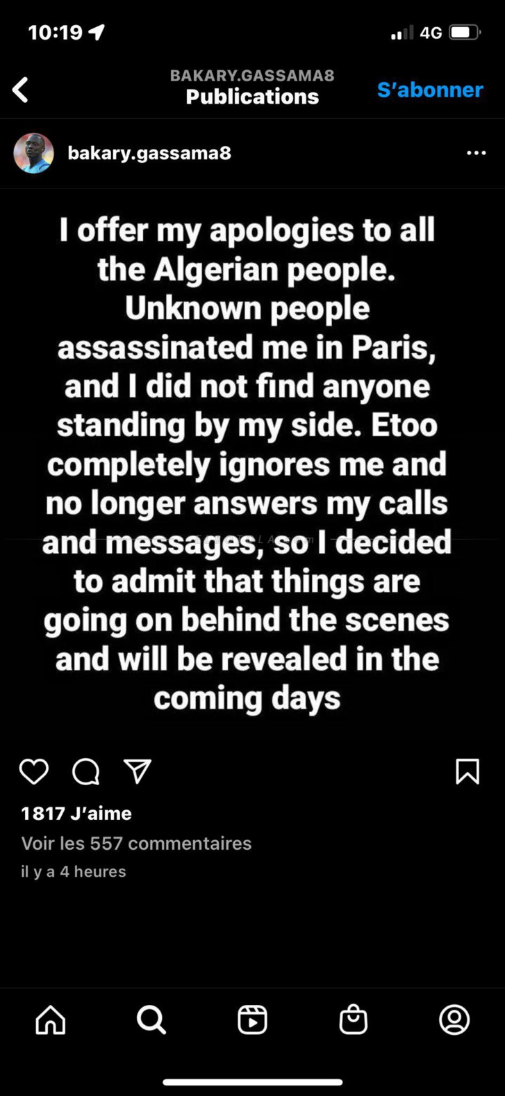 غاساما كابوس قض مضجع الجزائريين غاساما كابوس قض مضجع الجزائريين