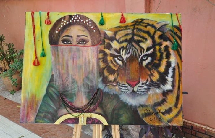 صارة ظفر الله ترسم على جنبات سبو صارة ظفر الله ترسم على جنبات سبو