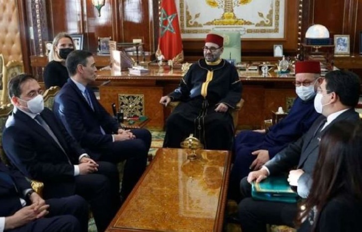 صاحب الجلالة يستقبل بيدرو سانشيز بالرباط صاحب الجلالة يستقبل بيدرو سانشيز بالرباط