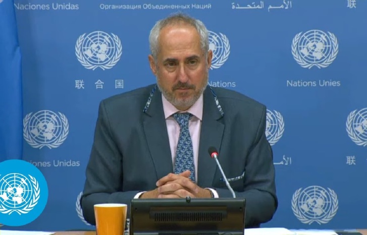 نائب المتحدث الرسمي للأمم المتحدة يؤكد نائب المتحدث الرسمي للأمم المتحدة يؤكد