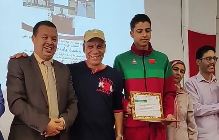 العرائش تحتفي ببطلها العالمي الواعد العرائش تحتفي ببطلها العالمي الواعد