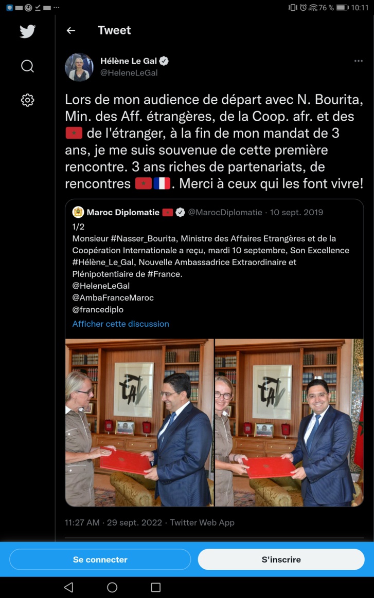 سفيرة فرنسا بالرباط تغادر المغرب