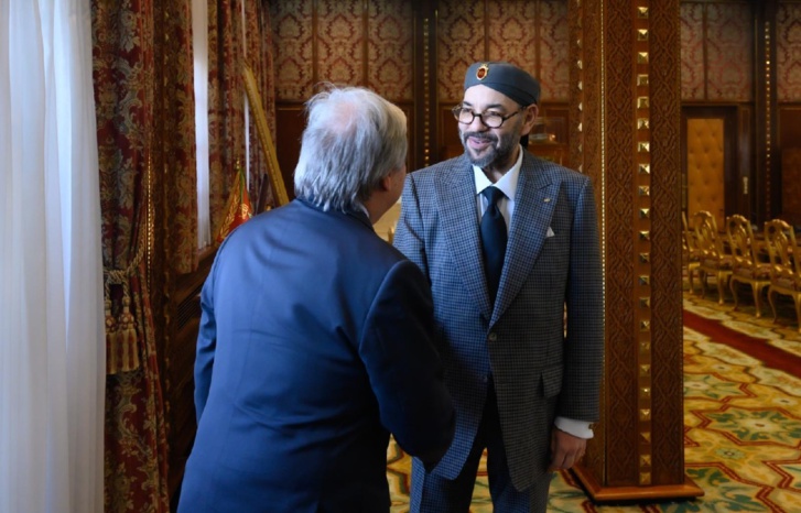 الملك محمد السادس يستقبل غوتيريش بالقصر الملكي الملك محمد السادس يستقبل غوتيريش بالقصر الملكي