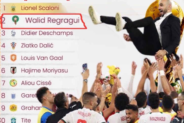 الركراكي ثاني أفضل المدربين في المونديال بعد سكالوني الركراكي ثاني أفضل المدربين في المونديال بعد سكالوني