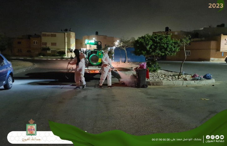 جماعة العيون تستنفر كافة إمكانياتها لجعل المدينة نظيفة جماعة العيون تستنفر كافة إمكانياتها لجعل المدينة نظيفة