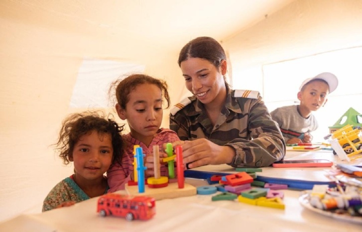 السلطات المغربية تتمكن من توفير الإيواء المؤقت للأسر المتضررة من الزلزال السلطات المغربية تتمكن من توفير الإيواء المؤقت للأسر المتضررة من الزلزال