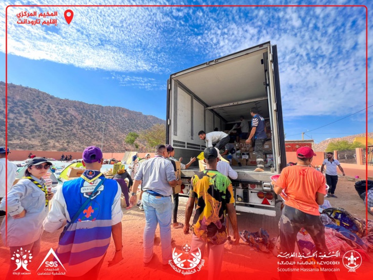 تلبية لنداء الوطن.. الكشفية الحسنية المغربية تنخرط في الحملة التضامنية مع المتضررين من الزلزال تلبية لنداء الوطن.. الكشفية الحسنية المغربية تنخرط في الحملة التضامنية مع المتضررين من الزلزال