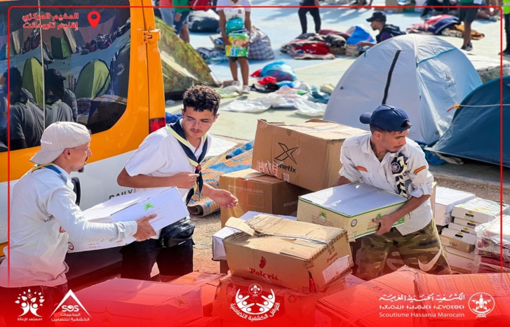 تلبية لنداء الوطن.. الكشفية الحسنية المغربية تنخرط في الحملة التضامنية مع المتضررين من الزلزال تلبية لنداء الوطن.. الكشفية الحسنية المغربية تنخرط في الحملة التضامنية مع المتضررين من الزلزال