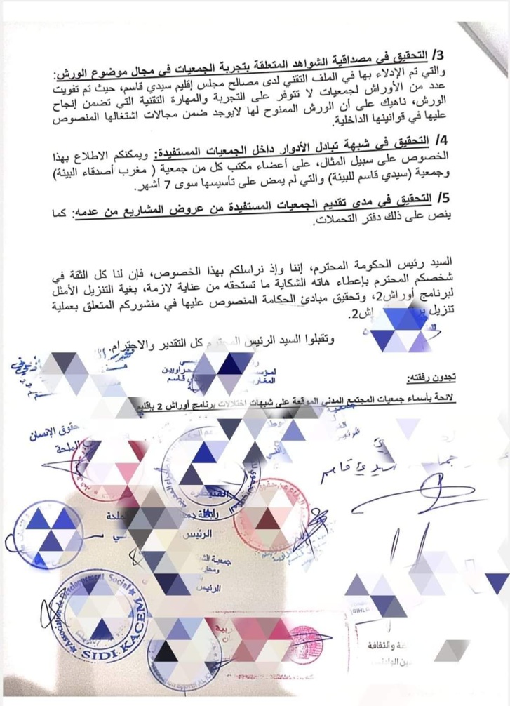 فعاليات جمعوية بإقليم سيدي قاسم تندد بسوء تدبير برنامج أوراش فعاليات جمعوية بإقليم سيدي قاسم تندد بسوء تدبير برنامج أوراش