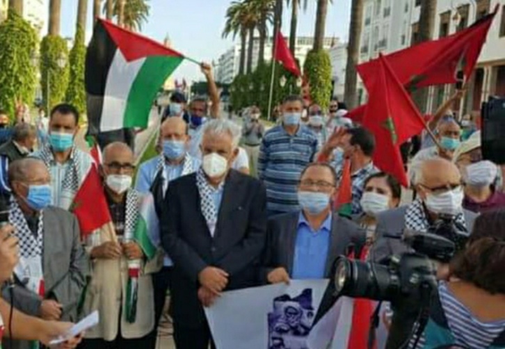 وقفة احتجاجية بالرباط تنديدا بالعدوان الإسرائيلي على غزة