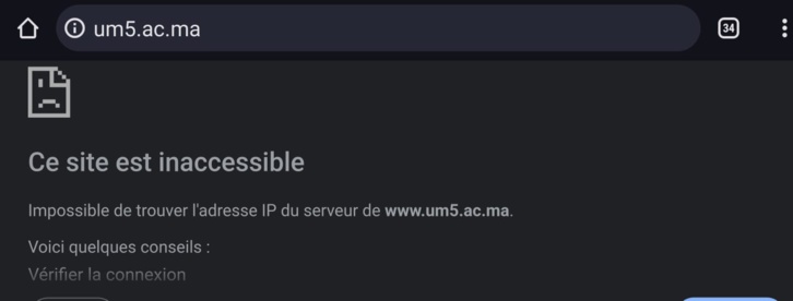 عطل مفاجئ بمنصة جامعة محمد الخامس الرقمية يثير استياء الطلبة عطل مفاجئ بمنصة جامعة محمد الخامس الرقمية يثير استياء الطلبة