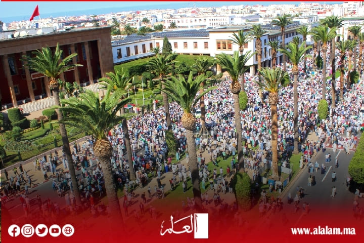 في الذكرى السنوية لطوفان غزة: مسيرة مليونية في الرباط تطالب بإسقاط التطبيع في الذكرى السنوية لطوفان غزة: مسيرة مليونية في الرباط تطالب بإسقاط التطبيع