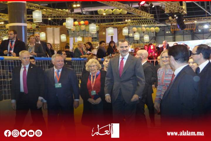 ملك إسبانيا وزوجته يزوران الرواق المغربي في المعرض الدولي للسياحة "فيتور 2025" ملك إسبانيا وزوجته يزوران الرواق المغربي في المعرض الدولي للسياحة "فيتور 2025"