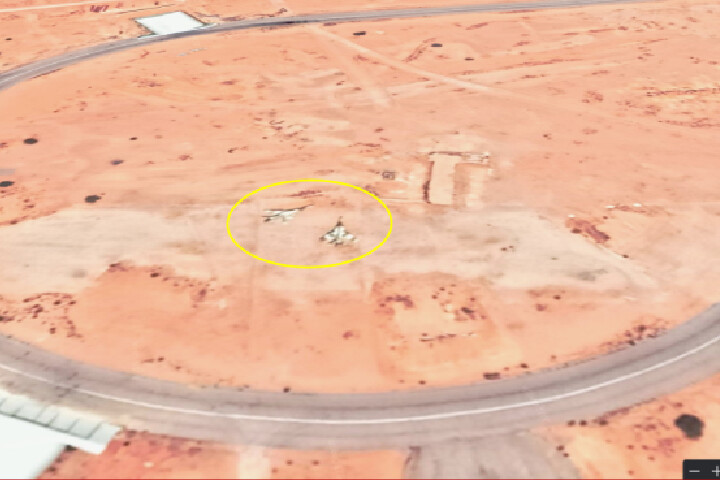 قاعدة جوية جديدة في منطقة أم العسل تفصلها عن الحدود مع المغرب 72 كلم بها مقاتلتان من نوع MIG29-M2 وهي في وضعية الاستعداد قاعدة جوية جديدة في منطقة أم العسل تفصلها عن الحدود مع المغرب 72 كلم بها مقاتلتان من نوع MIG29-M2 وهي في وضعية الاستعداد