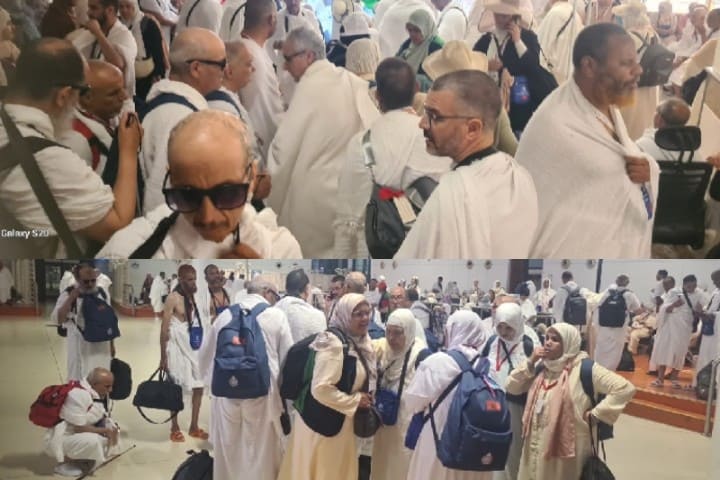 عودة الحجاج المكفوفين المنعم عليهم من قبل صاحب الجلالة إلى أرض الوطن عودة الحجاج المكفوفين المنعم عليهم من قبل صاحب الجلالة إلى أرض الوطن