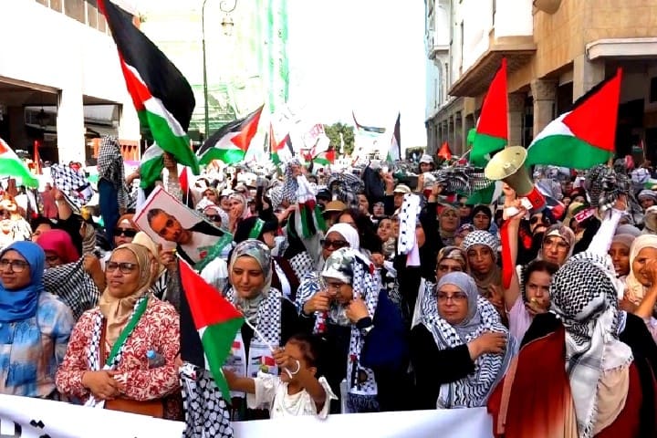 الرباط تهتز من جديد... الآلاف يجددون العهد لفلسطين في الذكرى الثانية لطوفان الأقصى