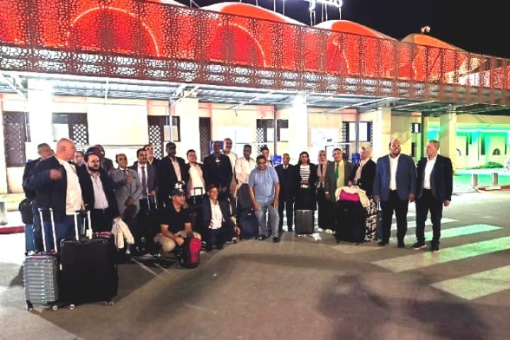 وفد الاتحاد العام للصحافيين العرب يصل إلى العيون للمشاركة في لقاء حول السيادة الإعلامية وفد الاتحاد العام للصحافيين العرب يصل إلى العيون للمشاركة في لقاء حول السيادة الإعلامية