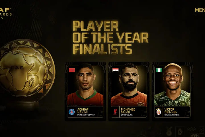 حكيمي وصلاح وأوسيمن في اللائحة النهائية لجوائز الكاف 2025