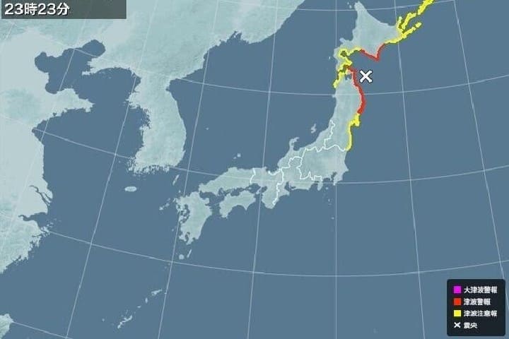 زلزال قوي يضرب شمال شرق اليابان… تحذيرات من تسونامي يصل إلى 3 أمتار وحالة تأهب قصوى