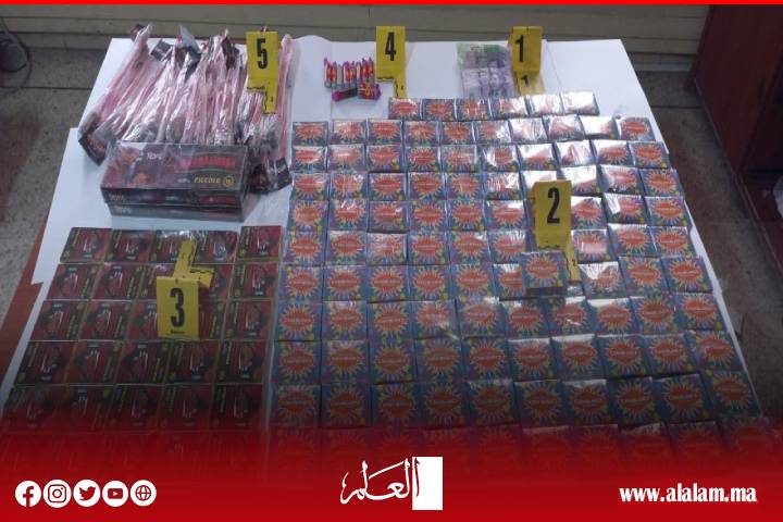 حجز أزيد من 36 ألف مفرقعة وشهاب ناري وتوقيف 5 أشخاص في عمليات أمنية بأربع مدن