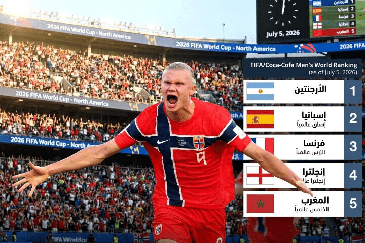 إعصار "هالاند" يطيح بالبرازيل ويهدي المغرب إنجازا تاريخيا في تصنيف "الفيفا"