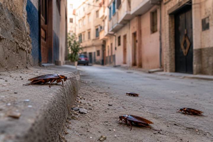 ​انتشار الصراصير بأحياء الحسيمة يثير استياء السكان... ومطالب بحملات عاجلة للمكافحة والتطهير