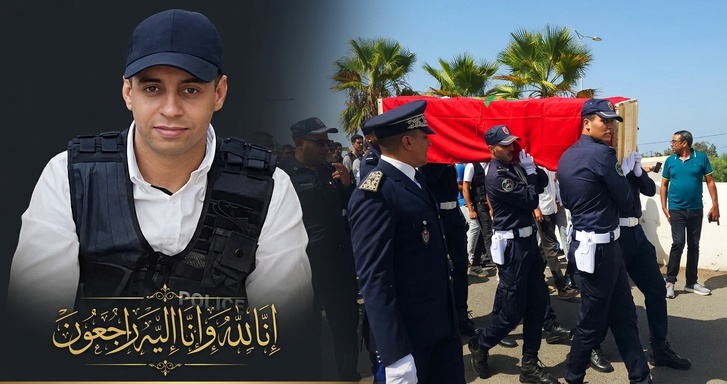 جنازة مهيبة بالحسيمة لتوديع الشرطي ضحية إطلاق النار