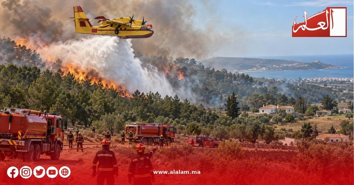 كنداير مغربية تكافح حرائق غابات العرائش