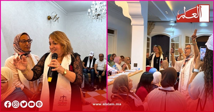 جانب من اللقاء التواصلي الذي نظمته منظمة المرأة الاستقلالية بطنجة-أصيلة