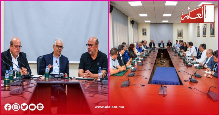 جانب من اجتماع اللجنة التنفيذية لحزب الاستقلال لمناقشة نتائج الاقتراع وآفاق المرحلة المقبلة