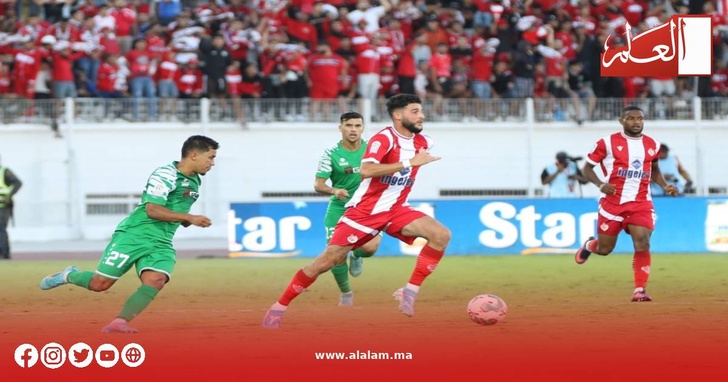 من مواجهة سابقة بين الوداد الرياضي والدفاع الحسني الجديدي