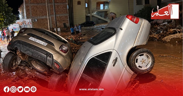 آثار التساقطات المطرية بأحد أحياء مدينة إمزورن