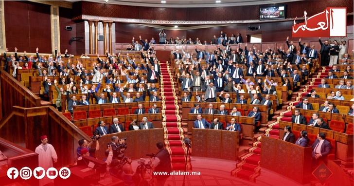 لحظة التصويت على البرنامج الحكومي ومنح الثقة لحكومة المنصوري بمجلس النواب