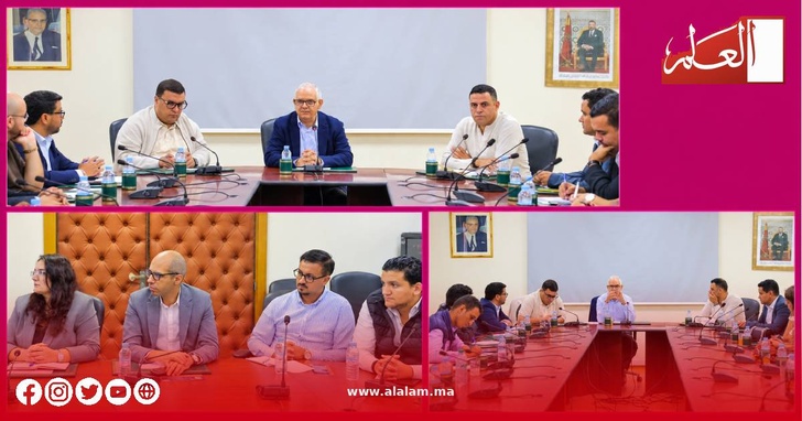 أعضاء المكتب التنفيذي للشبيبة الاستقلالية خلال الاجتماع مع الأمين العام للحزب1