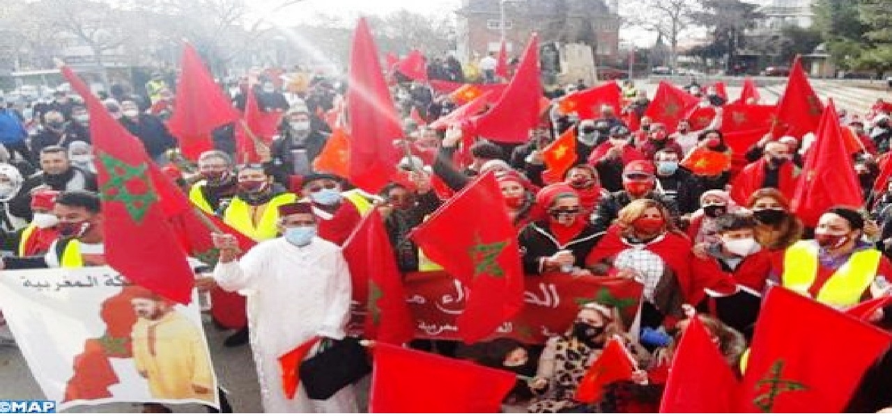 مسيرة بمدريد لمغاربة إسبانيا احتفاءً بالإعتراف الأمريكي بسيادة المغرب على صحرائه