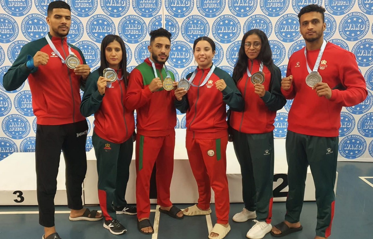 ميدالية ذهبية للمنتخب المغربي لكيك بوكسينغ ببطولة افريقيا