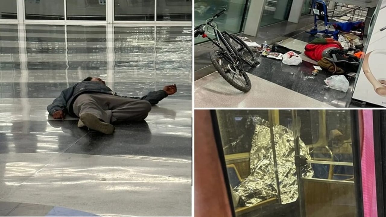 ثالث أكبر مدينة أمريكية يستولي على مطارها مشردون