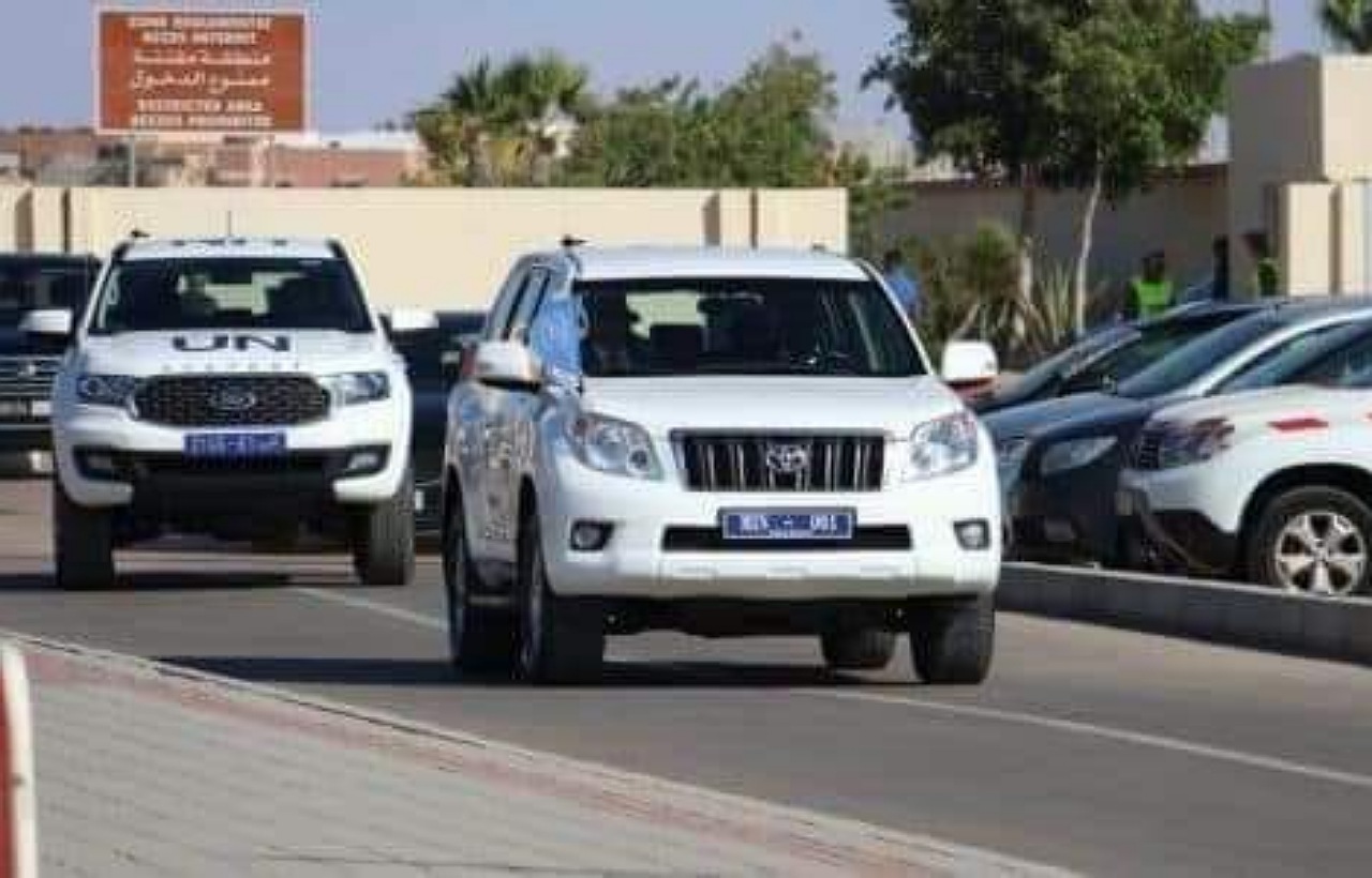 بكرات وولد الرشيد في استقبال دي ميستورا بالعيون.. بكرات وولد الرشيد في استقبال دي ميستورا بالعيون..