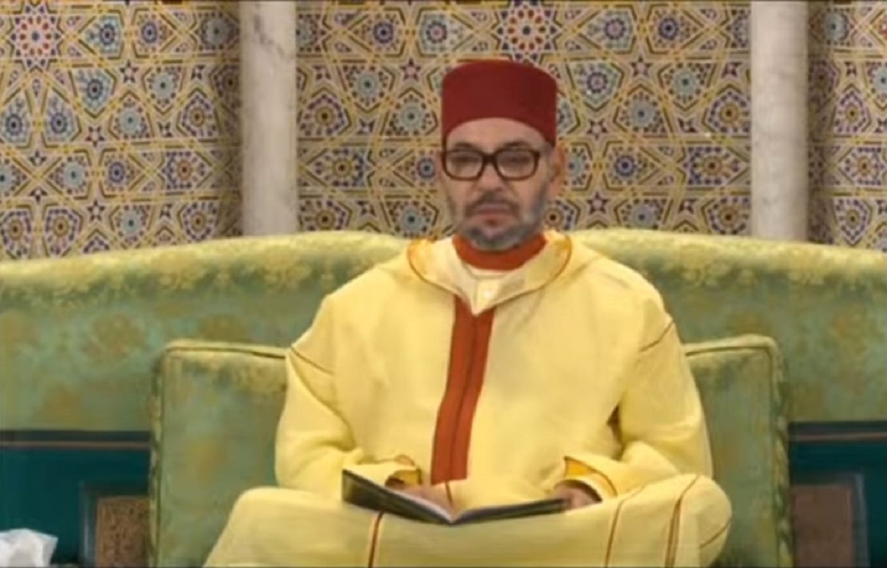 The Commander of the Faithful presides over a religious ceremony commemorating the night of the Prophet’s birthday at the Hassan Mosque in Rabat
