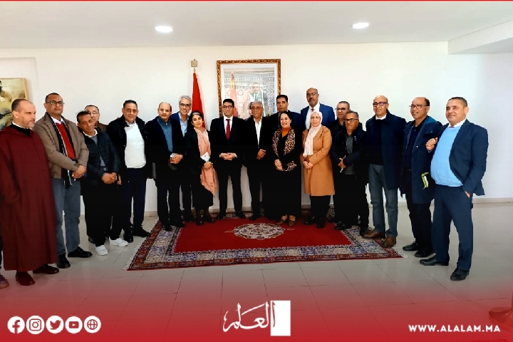 بنسعيد يستقبل أعضاء المكتب التنفيذي للنقابة الوطنية للصحافة المغربية بنسعيد يستقبل أعضاء المكتب التنفيذي للنقابة الوطنية للصحافة المغربية