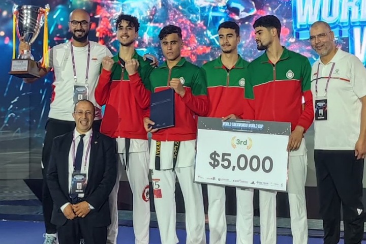منتخب التايكوندو ينتزع الرتبة الثالثة في منافسات كأس العالم للفرق بكوريا الجنوبية