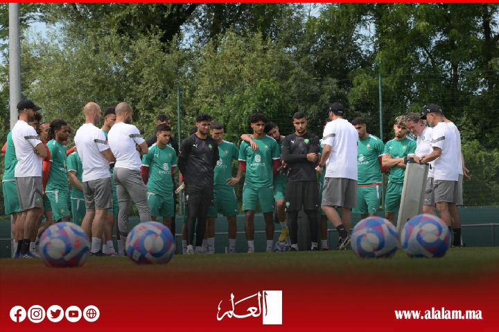المنتخب المغربي يُجري اليوم آخر حصة تدريبية قبل مواجهته الأولى الأربعاء في الأولمبياد المنتخب المغربي يُجري اليوم آخر حصة تدريبية قبل مواجهته الأولى الأربعاء في الأولمبياد