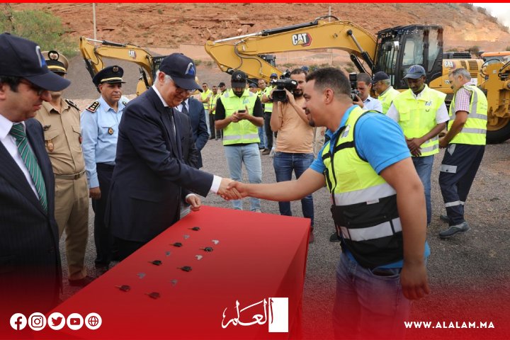 نزار بركة يعطي انطلاقة أشغال تأهيل الطريق الوطنية رقم 7 بإقليم الحوز