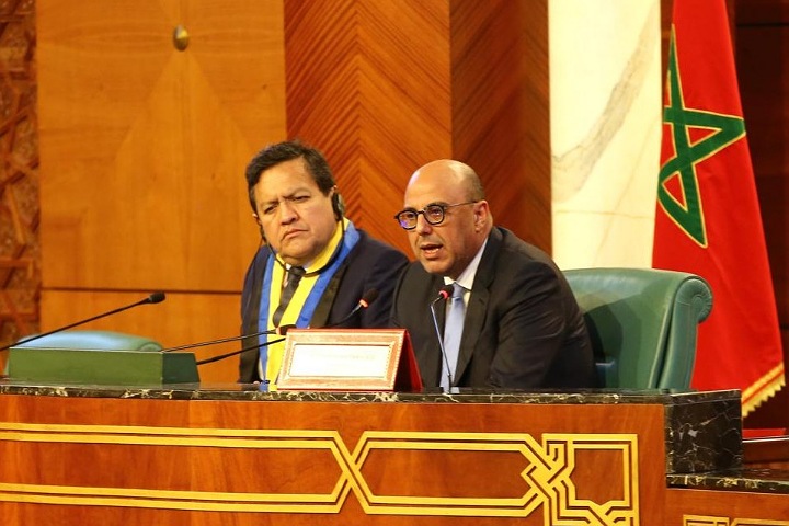 التأييد الدولي المتنامي لمغربية الصحراء في صلب مباحثات بين ولد الرشيد ووفد عن البرلمان الأنديني التأييد الدولي المتنامي لمغربية الصحراء في صلب مباحثات بين ولد الرشيد ووفد عن البرلمان الأنديني