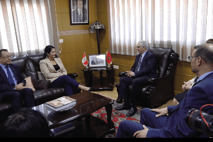 نزار بركة يستقبل حزب القوة الشعبية البيروفي بالرباط نزار بركة يستقبل حزب القوة الشعبية البيروفي بالرباط